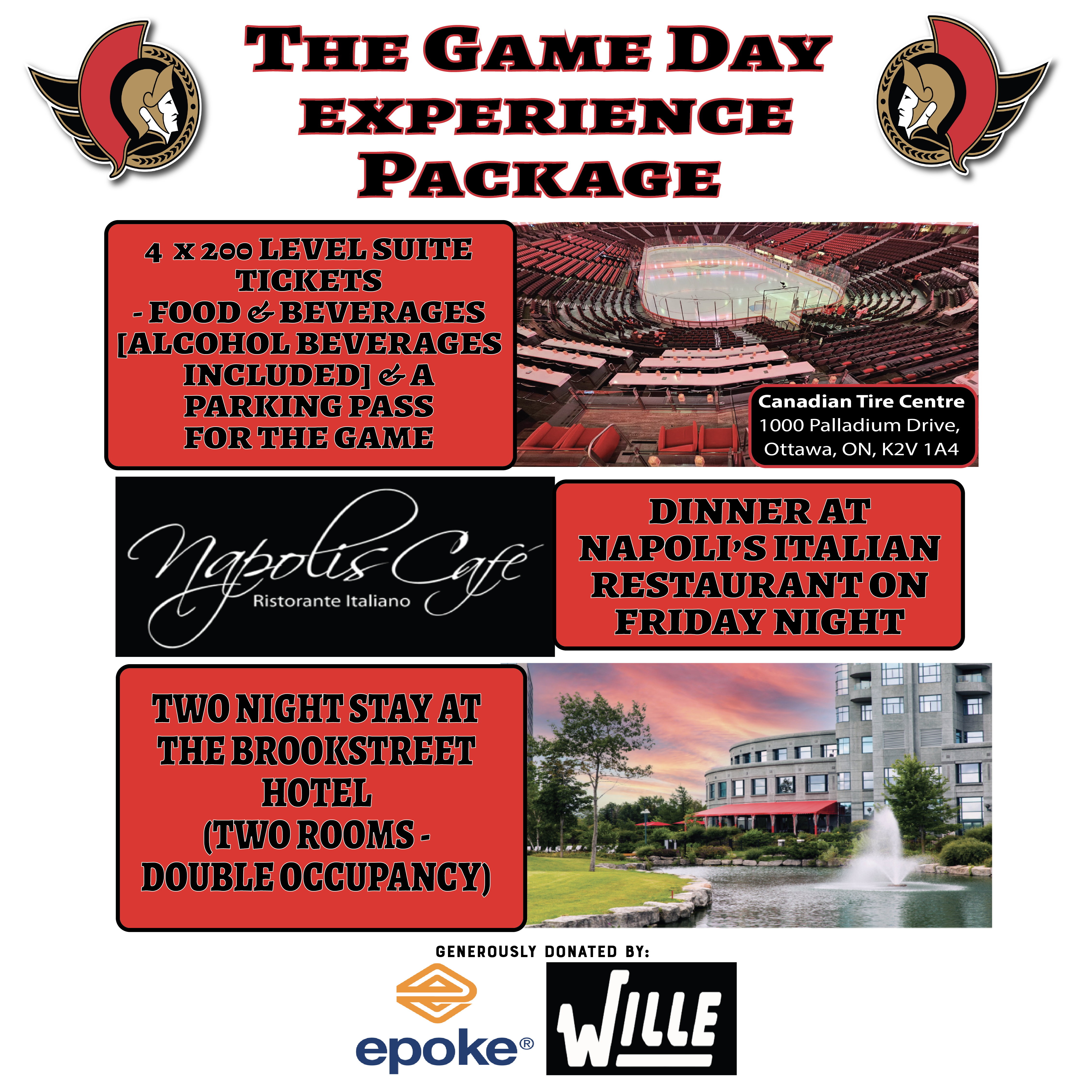 Ottawa Senators Game Day Weekend Package