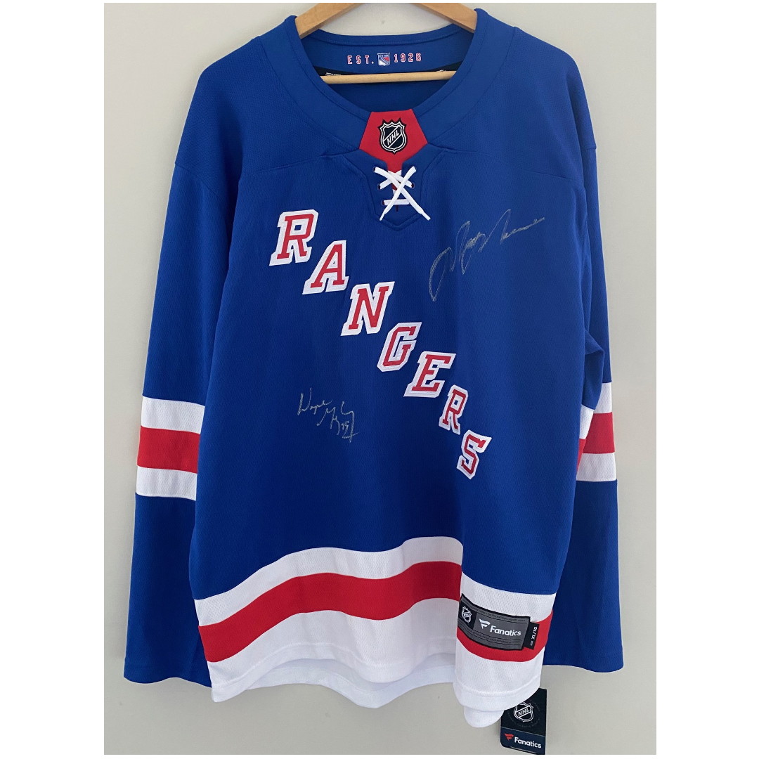 Wayne Gretzky & Mark Messier Dual Signed New York Rangers Hockey Jersey