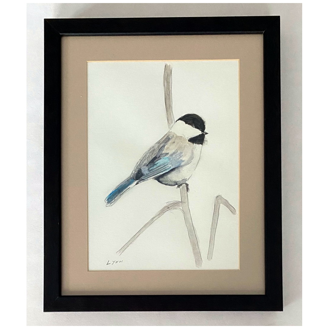 "Songbird" Watercolour Framed Painting By:  Lynn Millar, Sunnybrook Veteran Artist