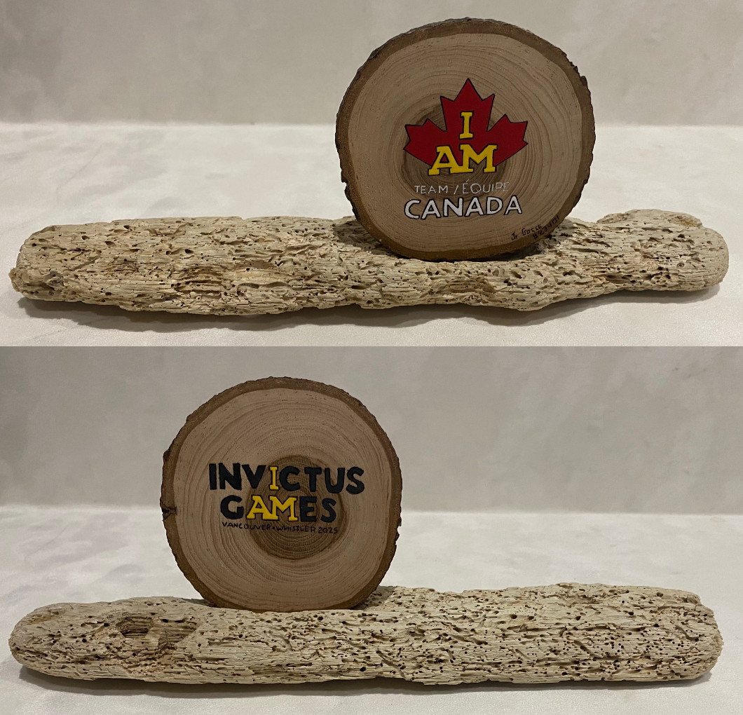 Invictus Games Vancouver Whistler Original Tree Stump Art By Junior Gosse, Veteran