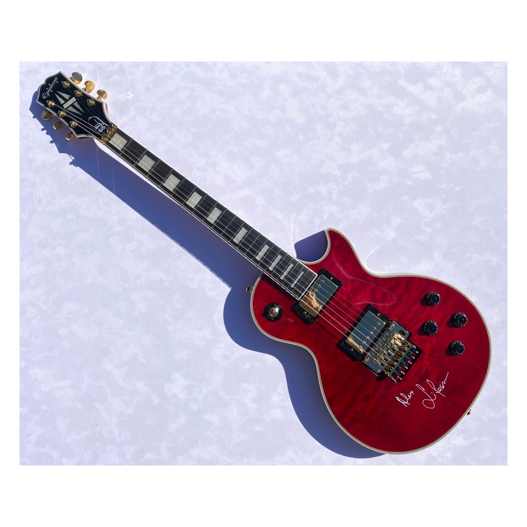 Alex Lifeson (Rush) Personally Played Signed Guitar With Picks & Letter of Authenticity