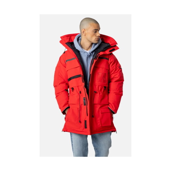 Wuxly Saber Tooth Gender-Free Red Parka - Medium