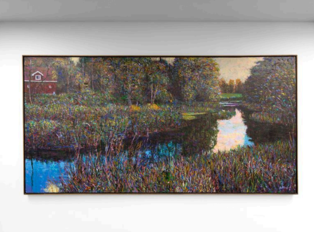 Raisin River Acrylic on Canvas By Brent McIntosh 48″×104″ 